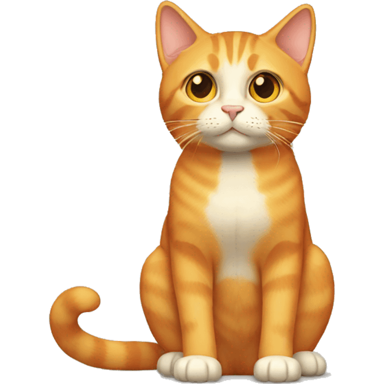 light orange cat, full body, front view emoji