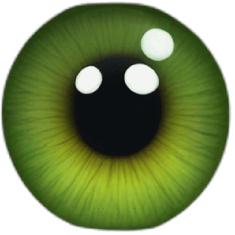 A green human iris in stunning detail  emoji