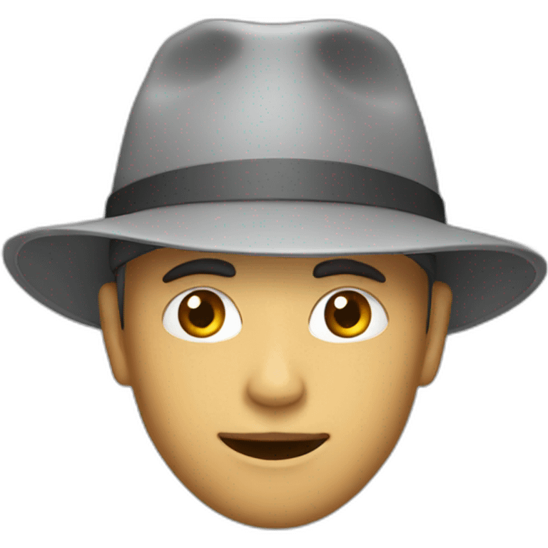 gray hat emoji