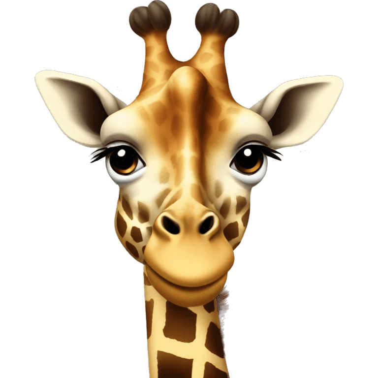 Giraffe with poo on its head emoji