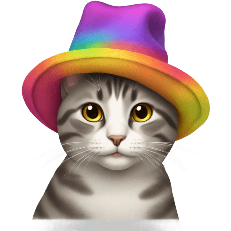 A cat with an hat emoji