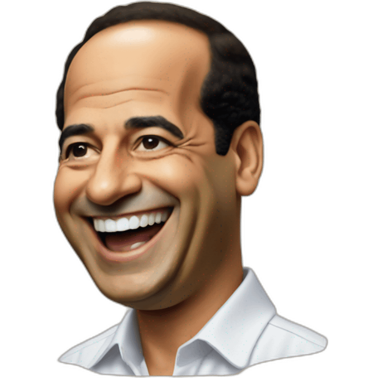 Abdel Fattah El-Sisi laughing on the beach emoji