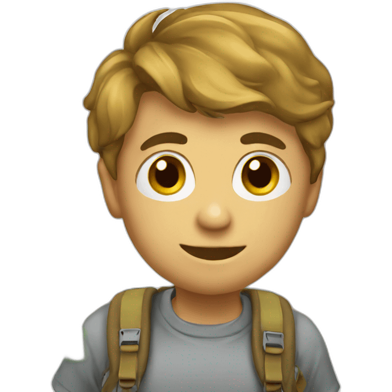 An emoji of a student with backpack emoji