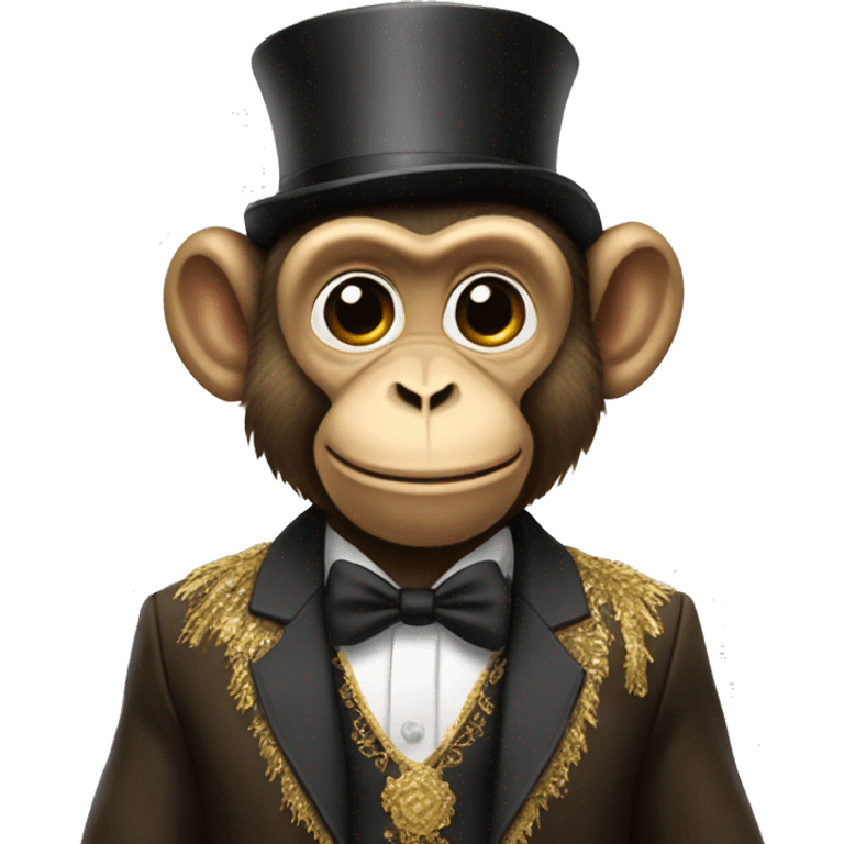 dressed up monkey emoji