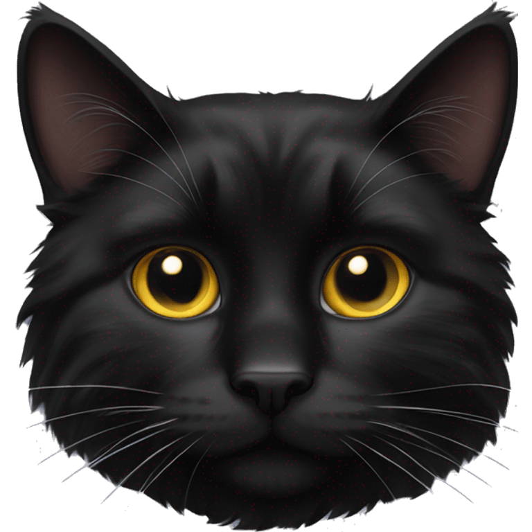 norwegian forest black cat emoji