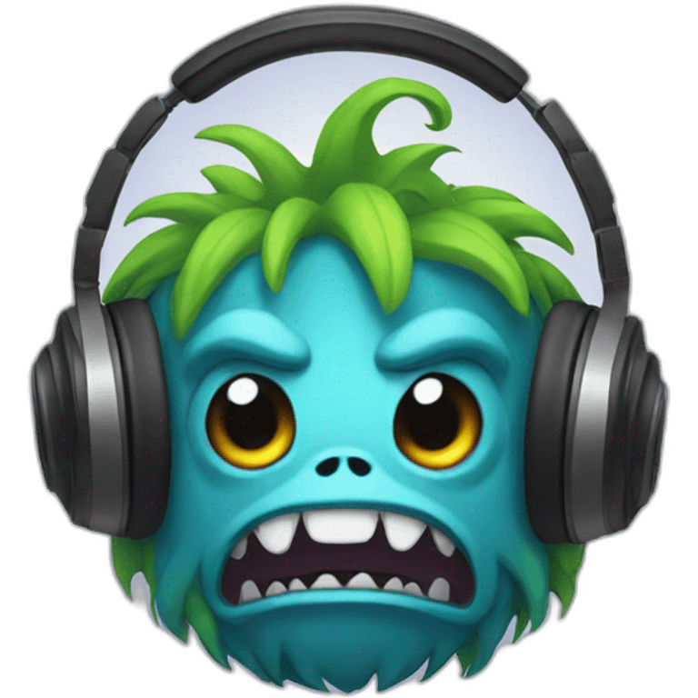 monster with headphones emoji