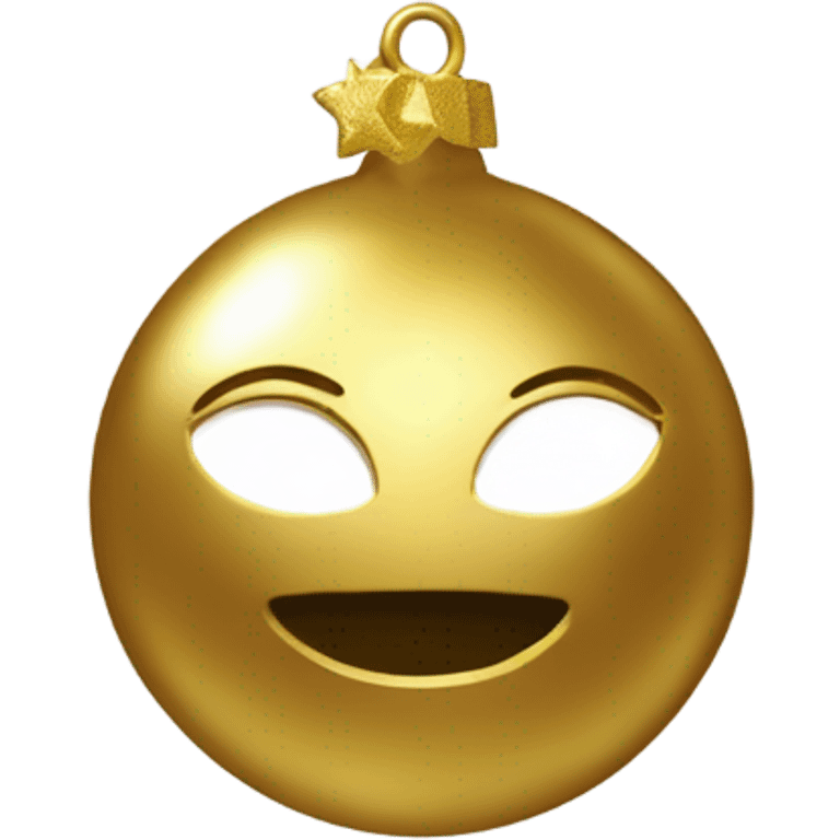 A metallic gold ornament emoji