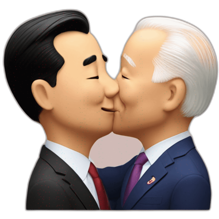 joe biden kisses xi jinping emoji