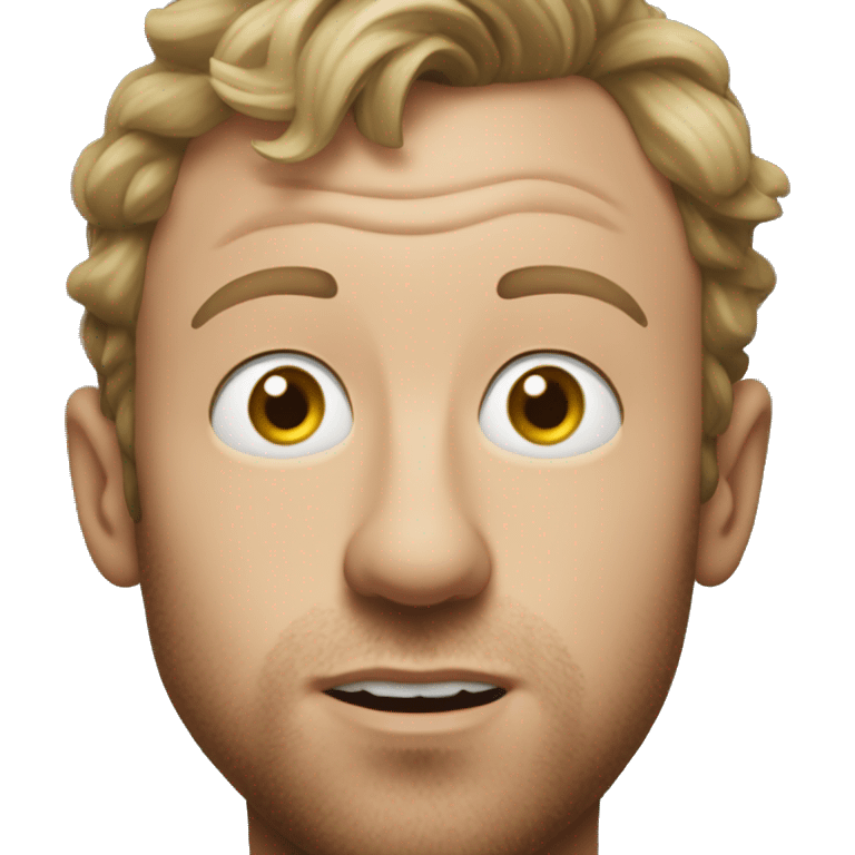 Chris Martin from Coldplay looking surprised emoji