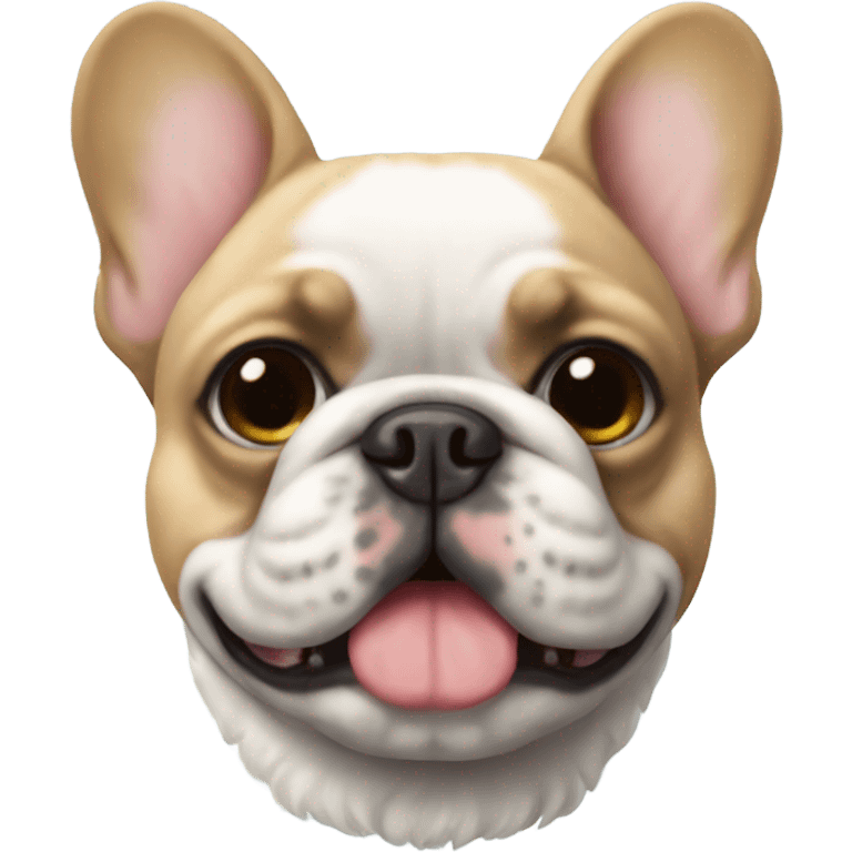 Fluffy French bulldog emoji