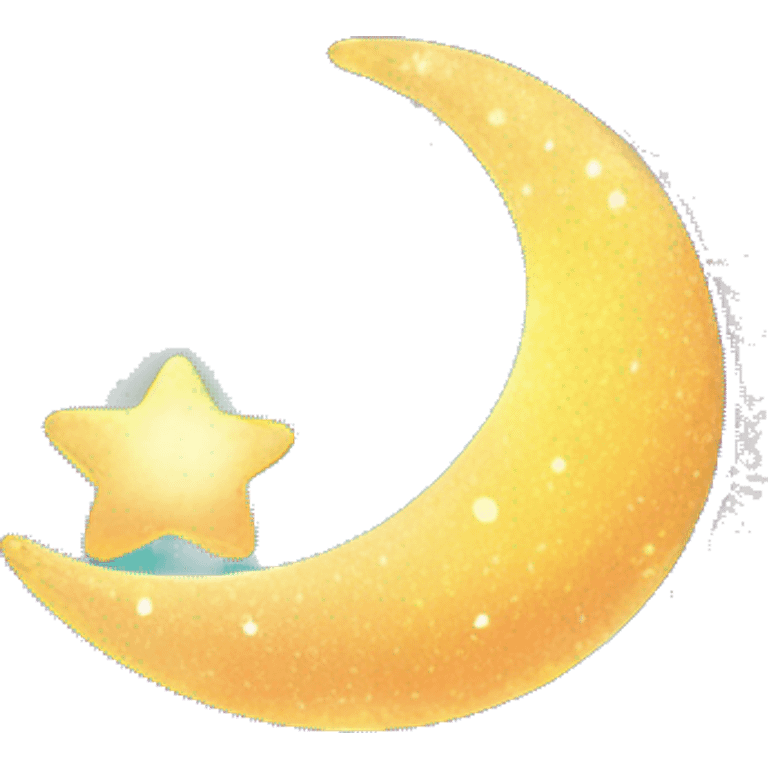 Sparkly starry moon-and-stars-galaxy-dreamcatcher emoji