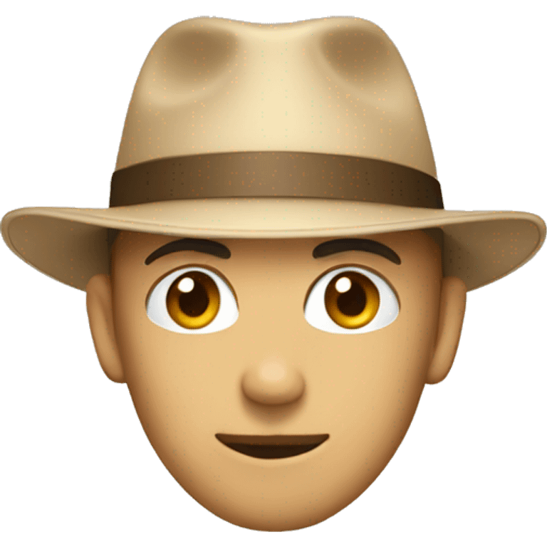 beige hat emoji