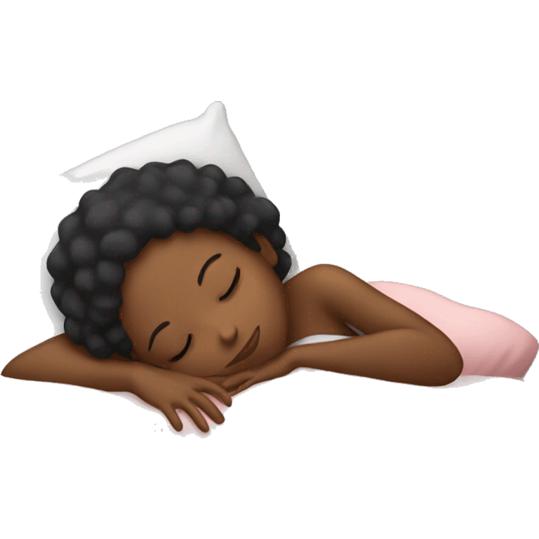 Black girl sleeping emoji