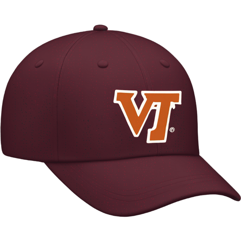 single maroon virginia tech VT baseball cap emoji