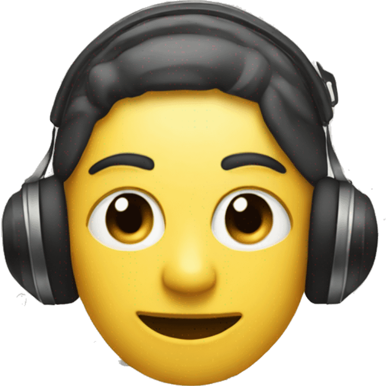 Music and face emoji