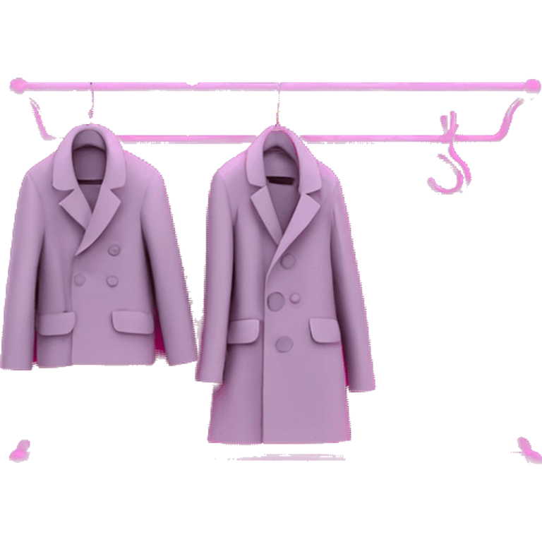 coat rack neon pink emoji