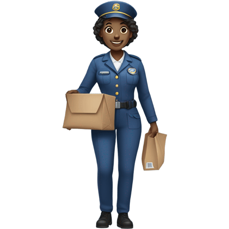 black woman mailman emoji