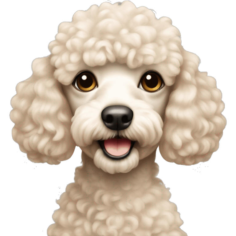 Small cream colored poodle emoji