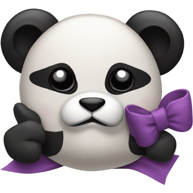 Bow with a panda emoji