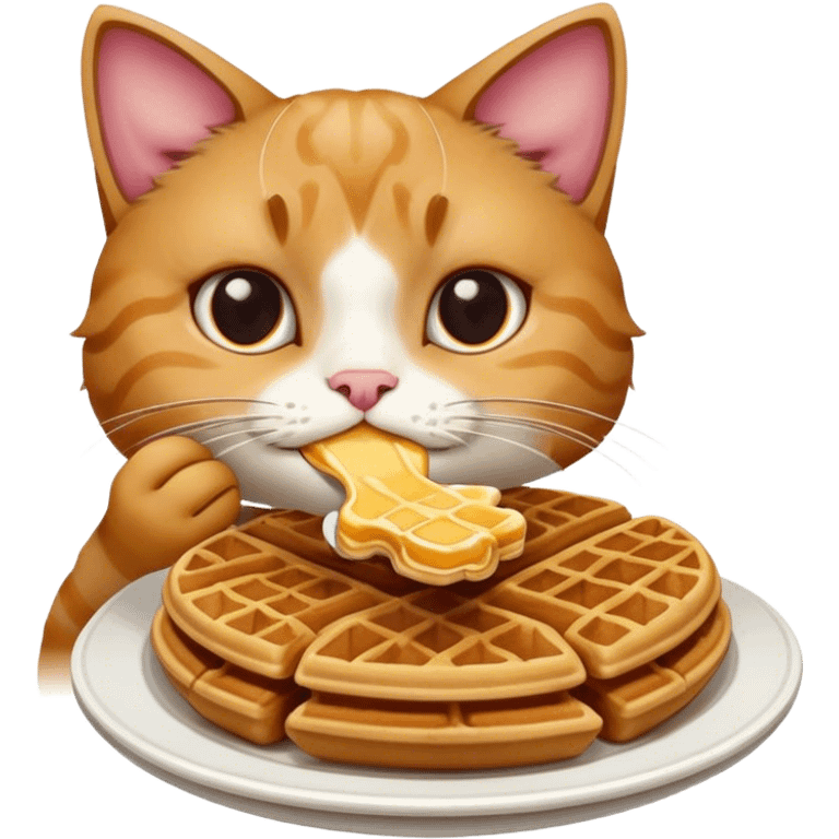 Cat doing waffles  emoji