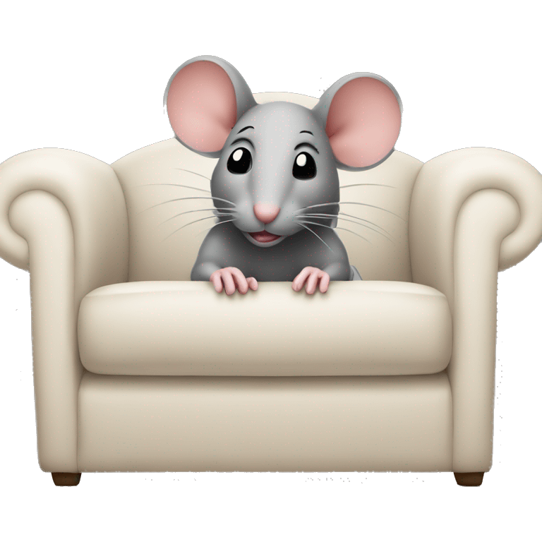 A mouse on a sofa emoji