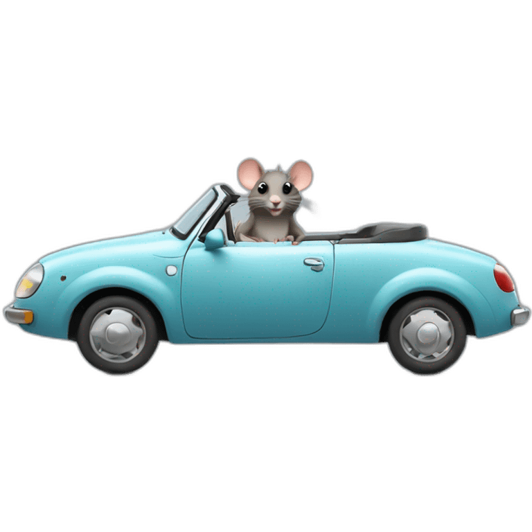 Rat sur une voiture emoji