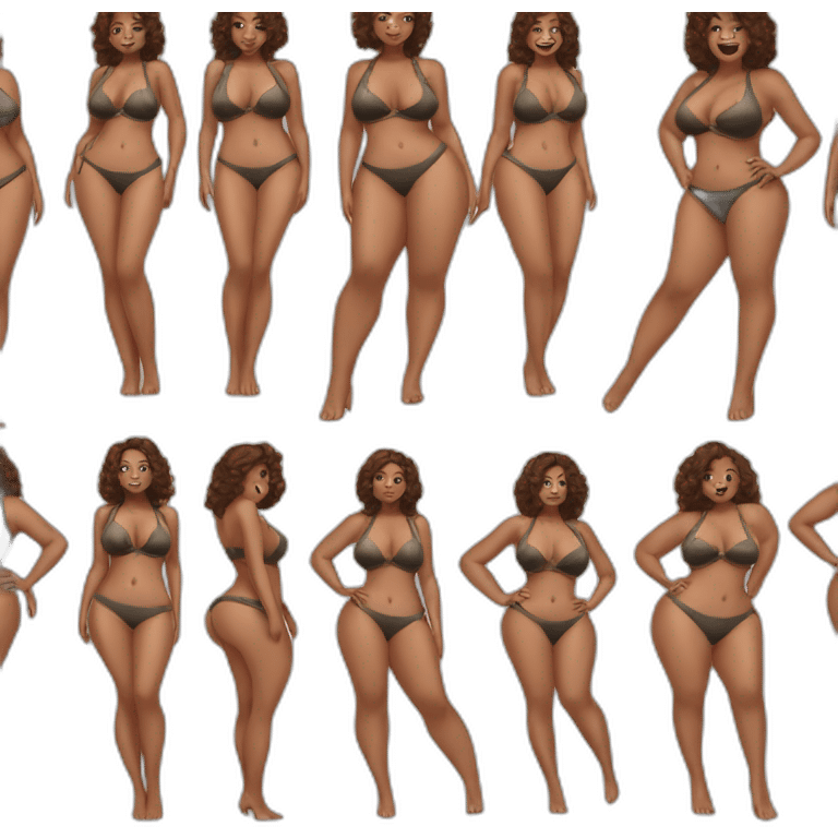 curvy woman bikini hourglass emoji