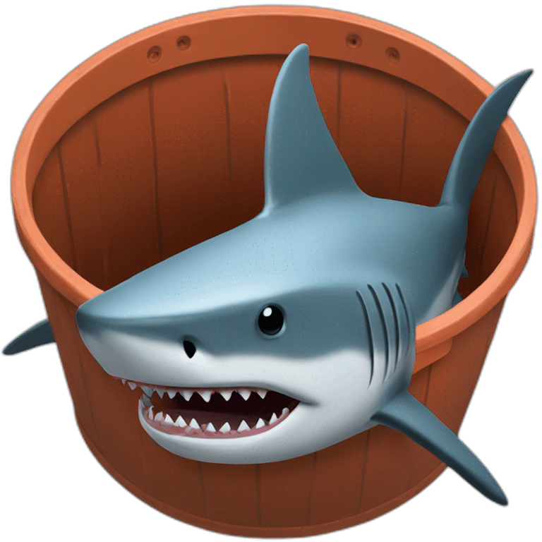 shark bucket emoji