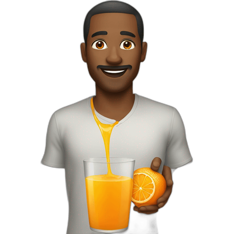 orange juice men emoji