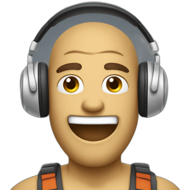 gigachad with headphones emoji