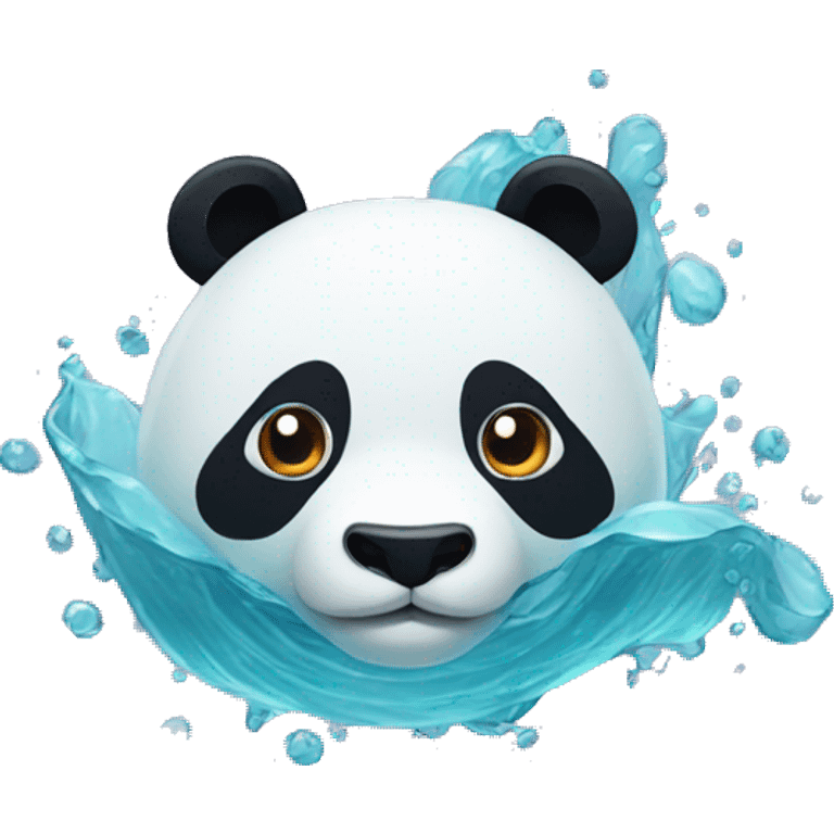 Panda under water emoji