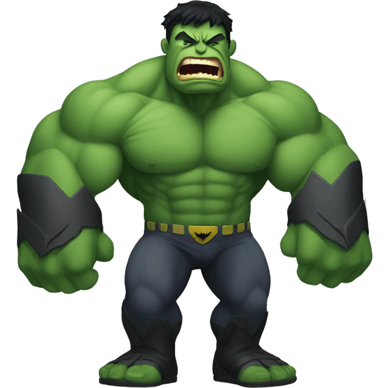 Hulk with batman  emoji