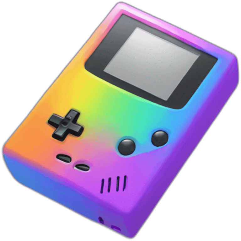 gameboy that a rainbow color emoji