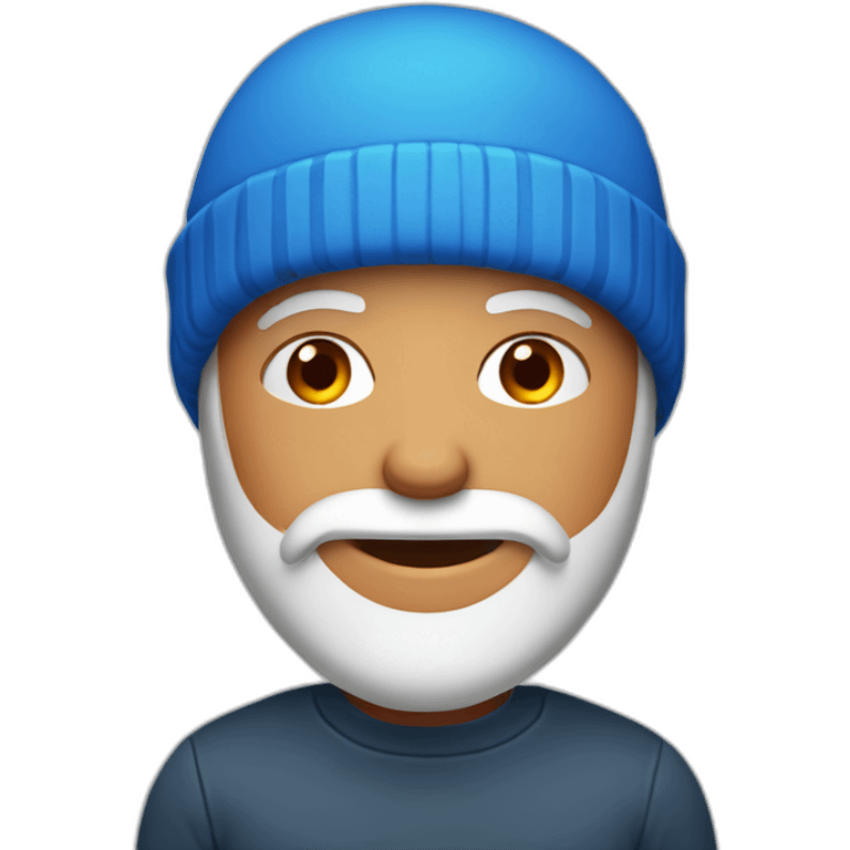 white guy with brown-orange beard, blue eyes and an orange beanie emoji