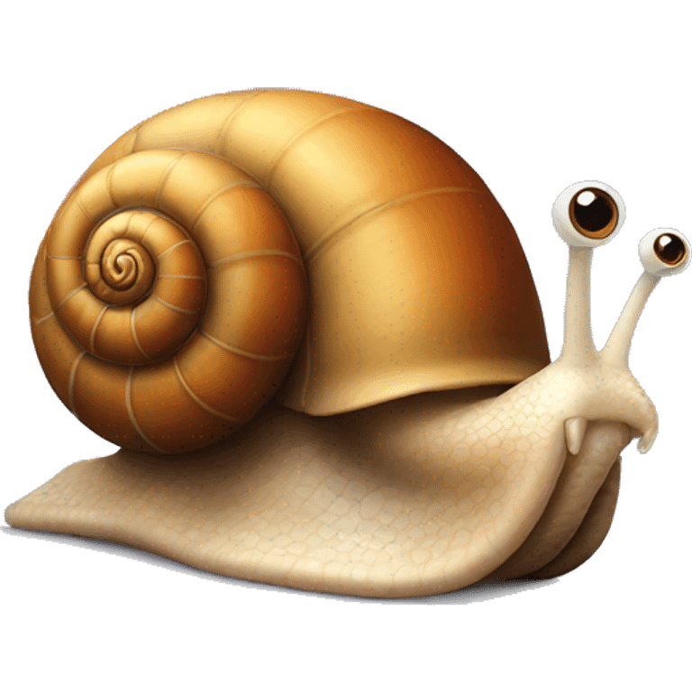 Patiently waiting snail emoji