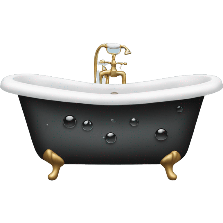 bathtub with black bubbles emoji