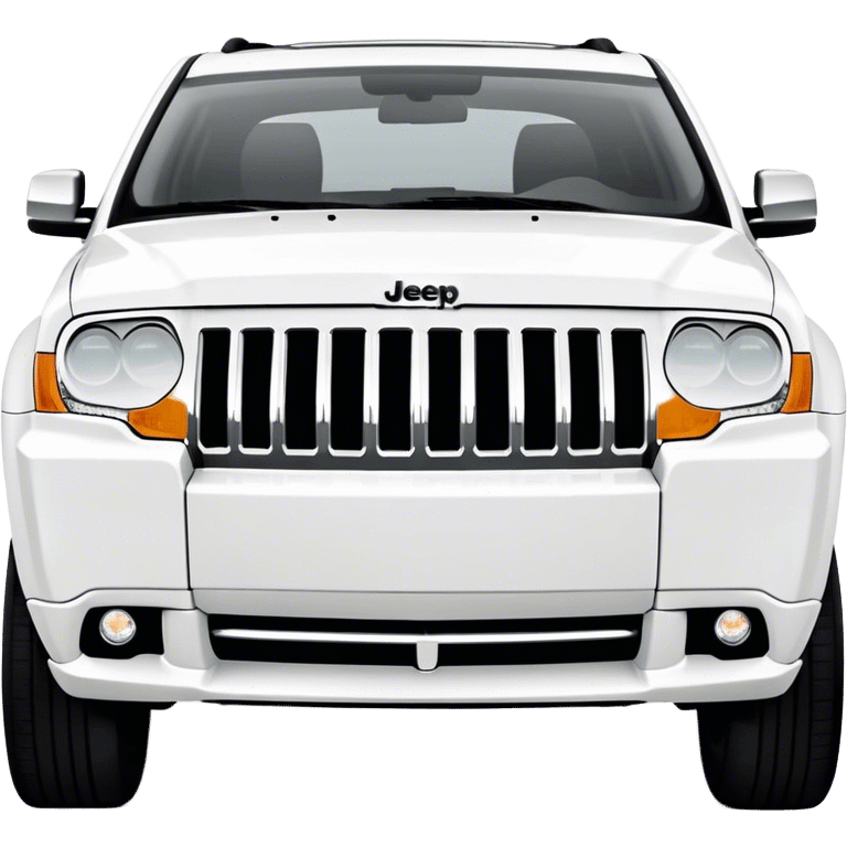 White 2009 jeep grand Cherokee  emoji