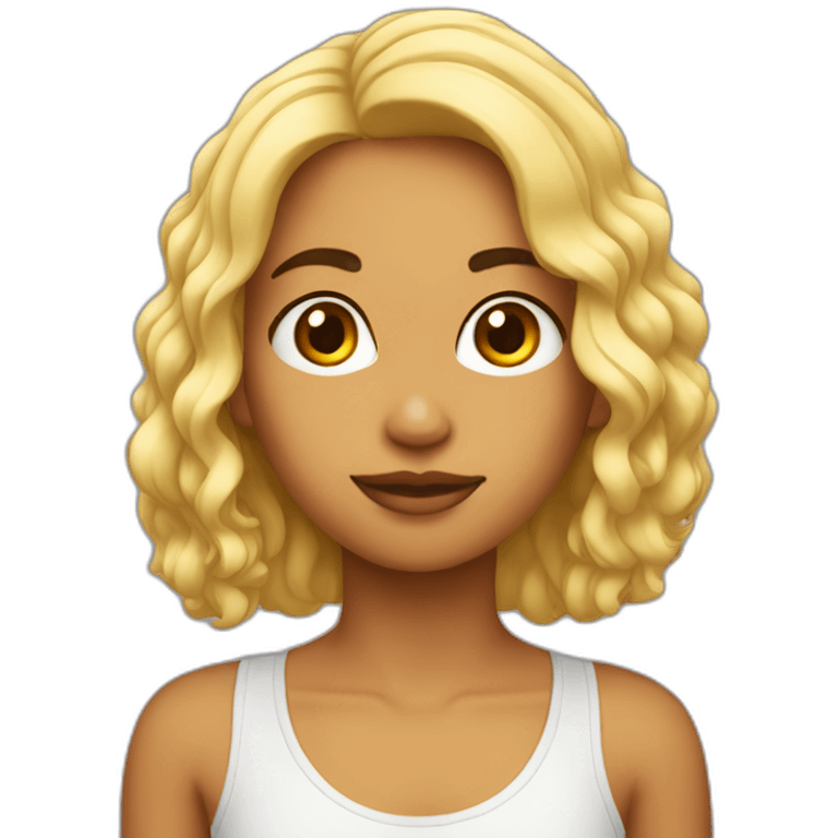 Chica pelo corto blanco emoji