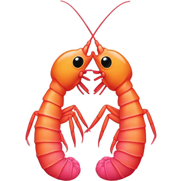 Two shrimp kissing  emoji