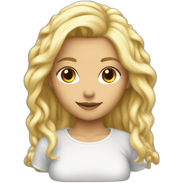 techno blond girl vibing emoji