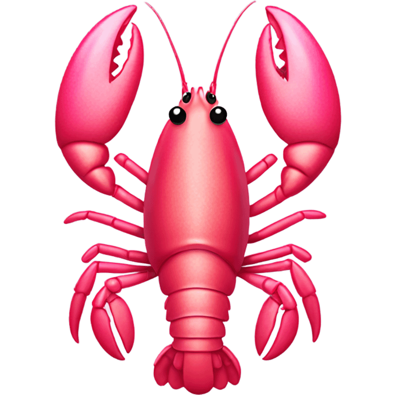 Pink lobster with glittee emoji