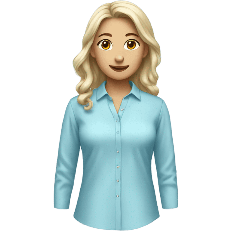 light blue blouse emoji