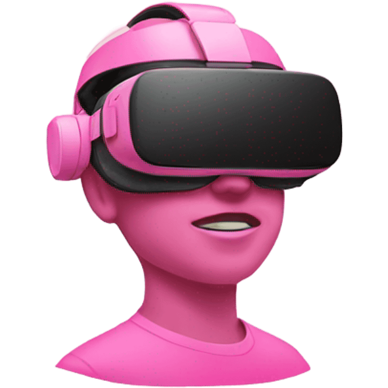 all-pink vr headset without human emoji