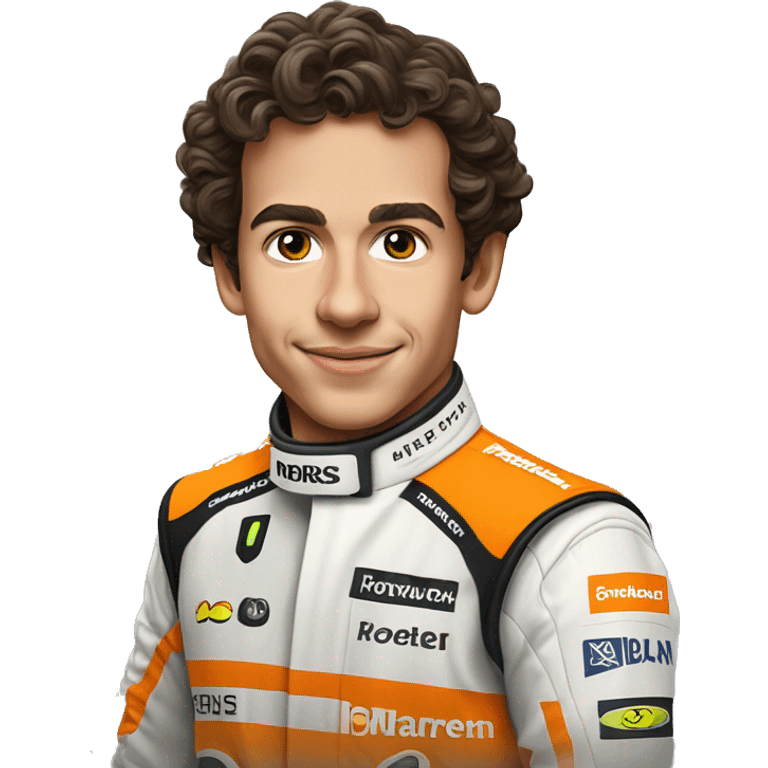 lando norris in mclaren formula 1 car emoji