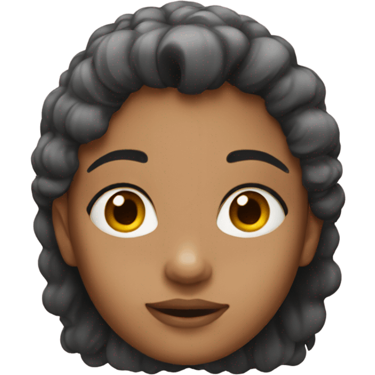 Girl with pino hair emoji