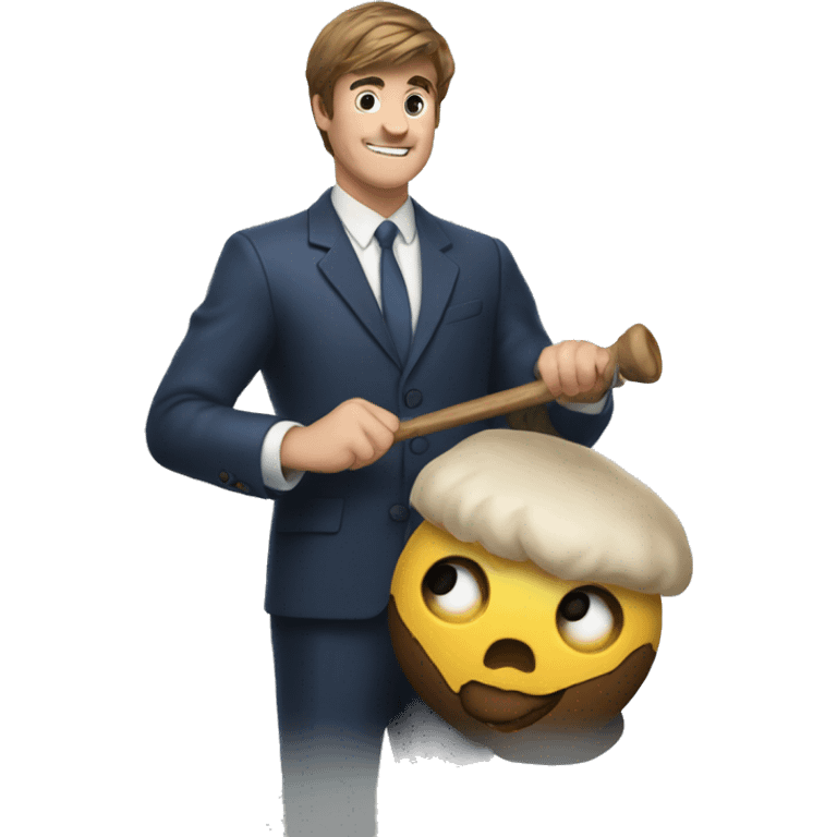 Mr beast holding a bonker emoji