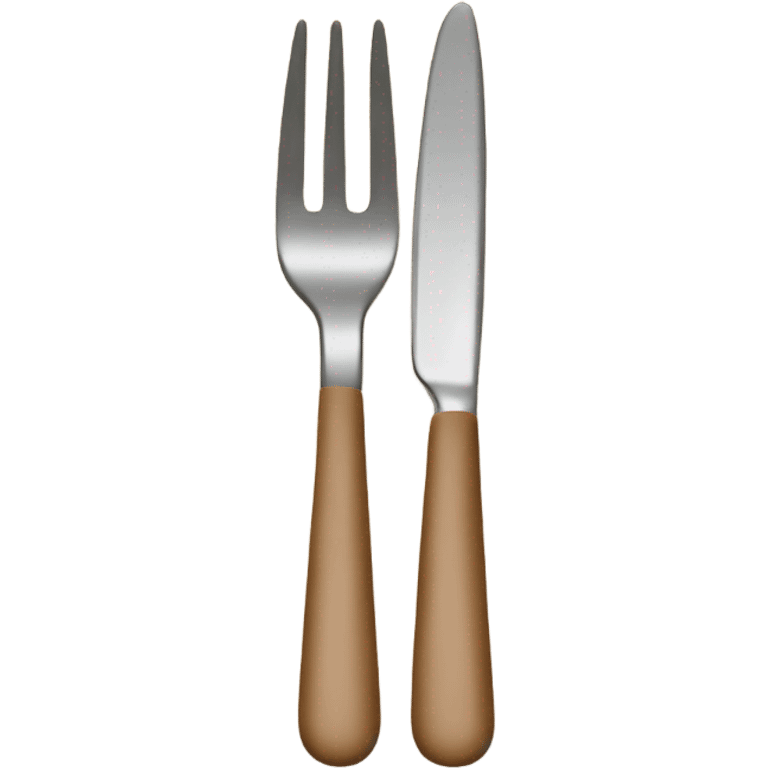 Emoji eating with fork and knife  emoji