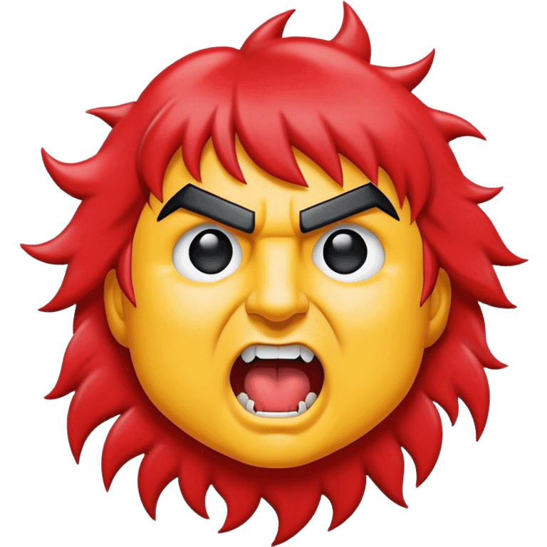 Cinematic Realistic AC/DC Pop Culture Emoji, showcasing an electrifying portrayal inspired by the legendary rock band rendered with vivid textures and energetic lighting. emoji