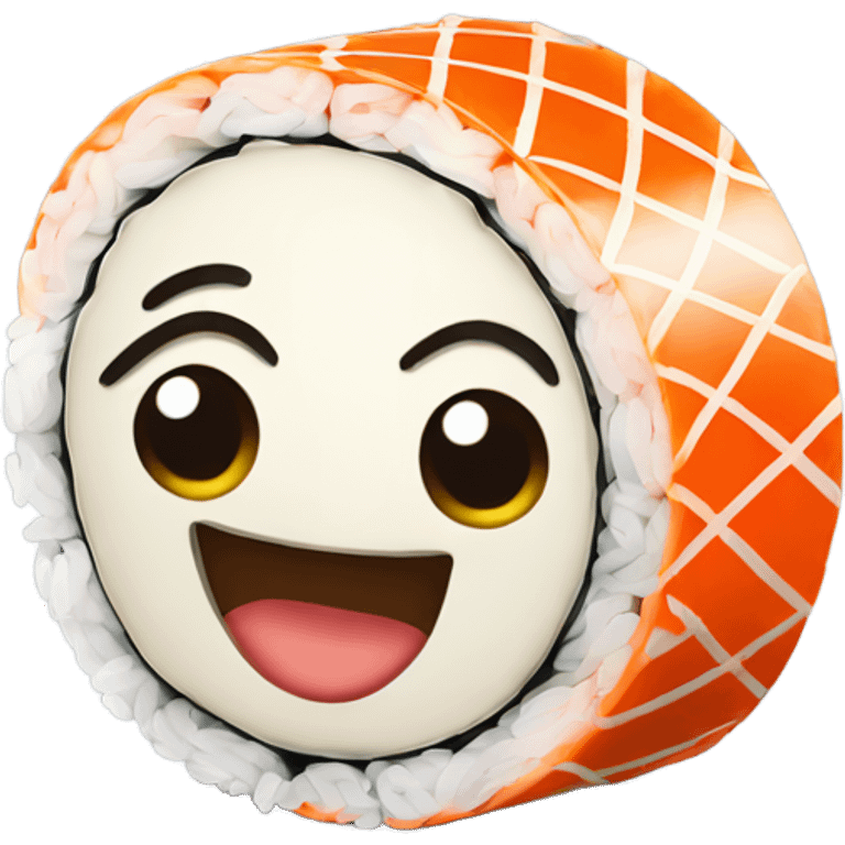 Happy sushi roll emoji