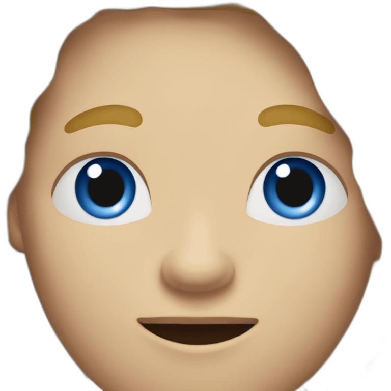 Blond man blue eyes eating big hazelnut emoji